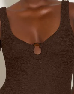 Celine Swimsuit - Metallic Chocolate