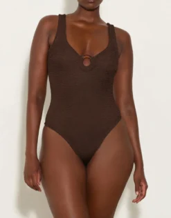 Celine Swimsuit - Metallic Chocolate