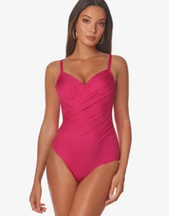 Ceylan Underwired Wrap Swimsuit - Pink