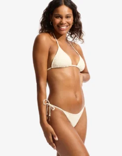 Chiara Rio Tie Side Bikini Pant - Ecru