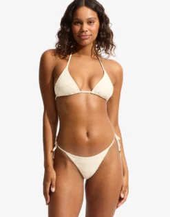 Chiara Rio Tie Side Bikini Pant - Ecru