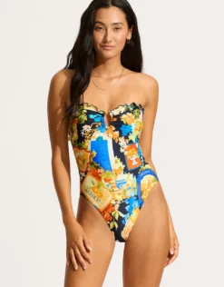 Ciao Bella Bandeau Swimsuit - True Navy
