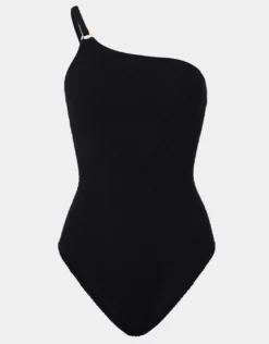 Clara Swimsuit With Gold Hoop - Black