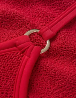 Clara Swimsuit With Gold Hoop - Red