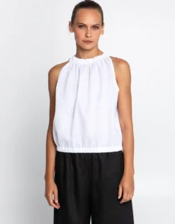 Classic Linen Top - White