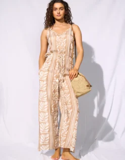 Coastal Bohemia Jumpsuit - Sand Cotton