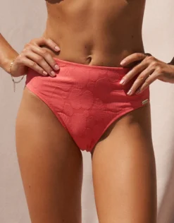 Coastal Daydream High Rise Bikini Pant - Coral Sunset