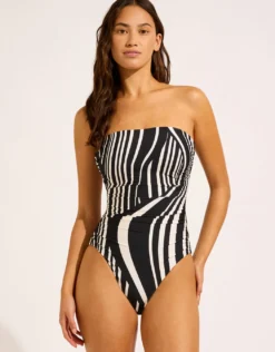 Coastline DD Bandeau Swimsuit - Black