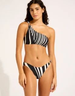 Coastline High Cut Bikini Pant - Black