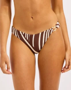 Coastline High Cut Bikini Pant - Cocoa