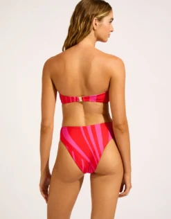 Coastline High Rise Bikini Pant - Flame