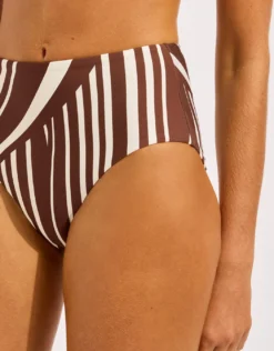 Coastline High Waisted Bikini Pant - Cocoa