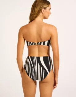 Coastline High Waisted Bikini Pant - Black
