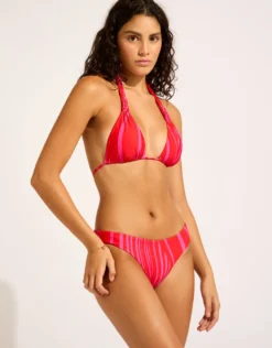 Coastline Reversible Hipster Bikini Pant - Flame