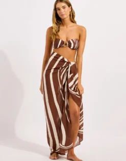 Coastline Sarong - Cocoa