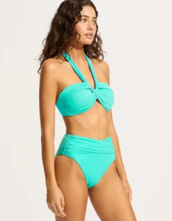 Collective Halter Bandeau Bikini Top - Aquatic Blue