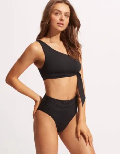 Collective High Cut Rio Bikini Pant - Black