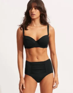 Collective High Waisted Bikini Pant - Black
