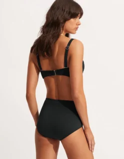 Collective High Waisted Bikini Pant - Black