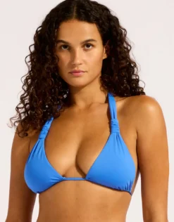 Collective Multi Fit Longline Tri Bikini Top - Sapphire