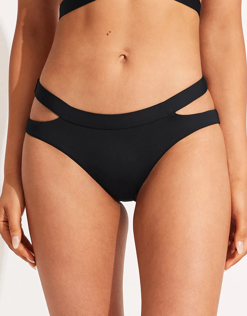 Collective Split Band Hipster Bikini Pant - Black