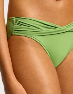 Collective Twist Band Hipster Bikini Pant - Sage