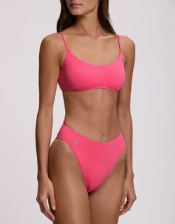 Color Shop Modern High Leg Bikini Pant - Desert Pink
