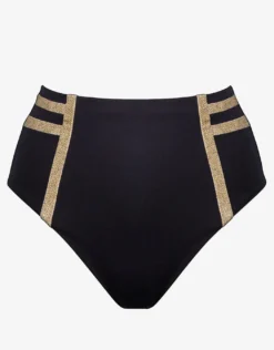 Construction High Waist Bikini Pant - Black