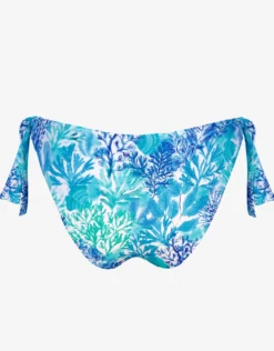 Coral Tie Side Bikini Pant - Turquoise