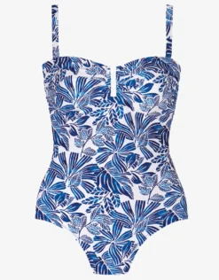 Corfu Bandeau Swimsuit - Blue