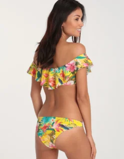 Corozal Tolvo Ruffle Off Shoulder Top - Yellow