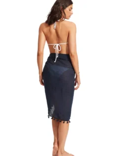 Cotton Gauze Sarong - Indigo