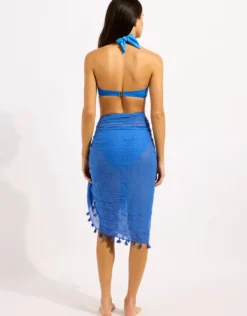 Cotton Gauze Sarong - Sapphire