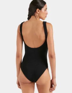 Coverage Celine Swimsuit with Fabric Hoop - Black