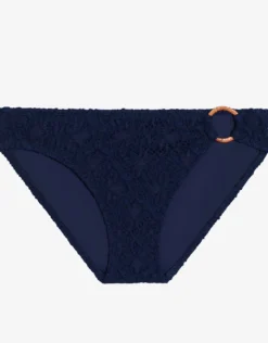 Crochet Rattan Ring Bikini Pant - Navy