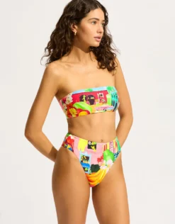 Cuba Bandeau Bikini Top - Turquoise
