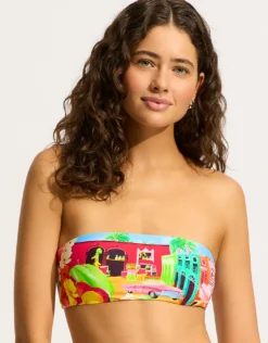 Cuba Bandeau Bikini Top - Turquoise
