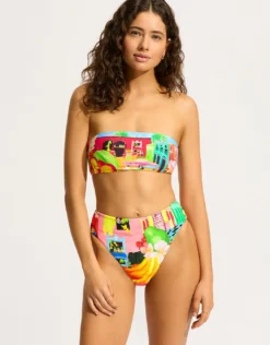 Cuba Bandeau Bikini Top - Turquoise