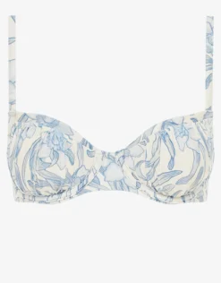 Daffodil Poolside Balconette Bikini Top - Blue Print
