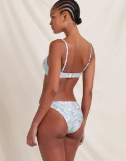 Daffodil Poolside Balconette Bikini Top - Blue Print