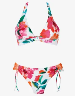 Dahlia Halter Bikini Set - Pink Floral
