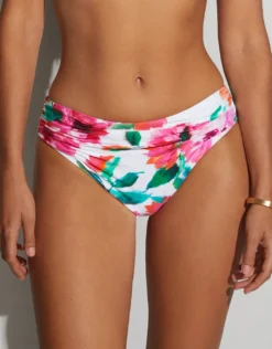 Dahlia Ruched Bandeau Bikini Set - Pink Floral