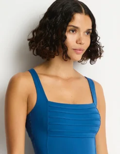 De Luxe Square Neck Bralette Swimsuit - Arctic