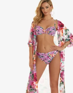 Desire Midi Length Beach Shirt - Purple