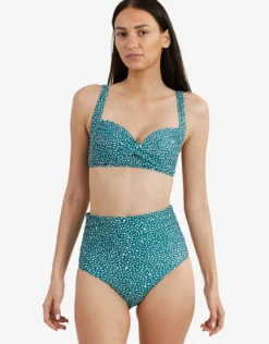 Ditsy Dots Chara Bikini Pant - Deep Jungle