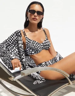 Dots Beach Shirt - Black and White