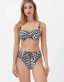 Dots Maxi Bikini Pant - Black and White