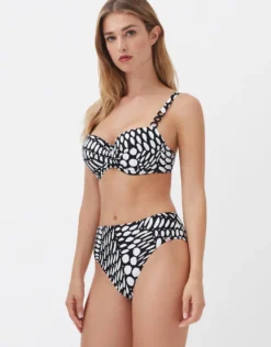 Dots Maxi Bikini Pant - Black and White