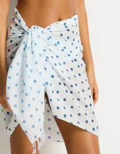 Dottie Short Sarong - Denim Blue
