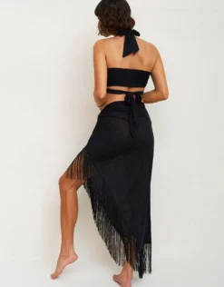 Double Tie Bandeau Top - Black